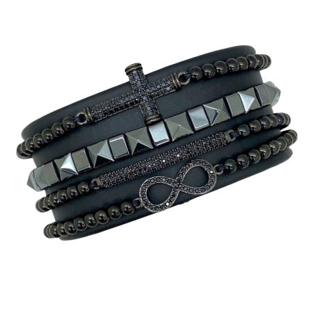 Set 4 Bratari Brooks Black Cross Infinit [0]