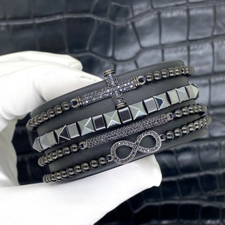 Set 4 Bratari Brooks Black Cross Infinit [1]