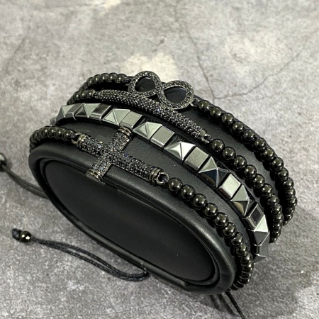 Set 4 Bratari Brooks Black Cross Infinit [3]