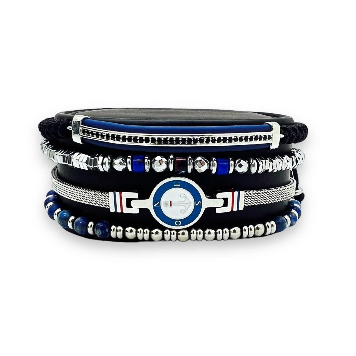 SETURI SILVER - Set 4 Bratari Brooks Blue Yachting