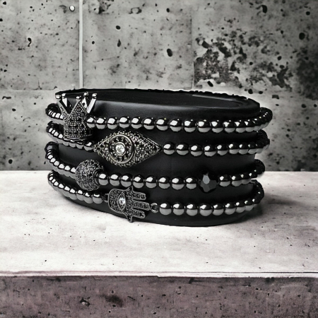 Set 4 Bratari Brooks Full Black Elements [1]