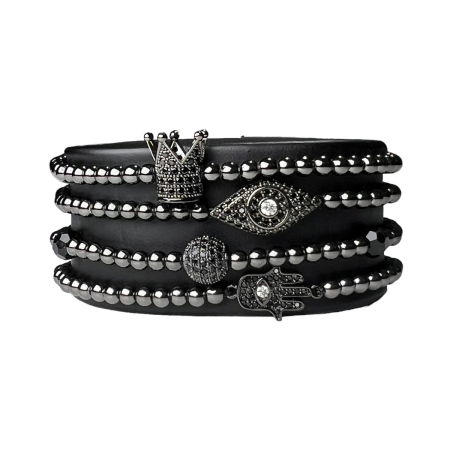 Set 4 Bratari Brooks Full Black Elements [2]