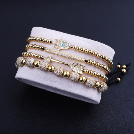 BRATARI - Set 4 Bratari Brooks Gold Charms Jewels