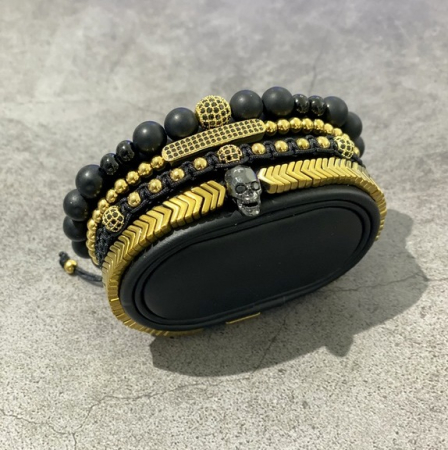 Set 4 Bratari Brooks Gold Skull Design [3]