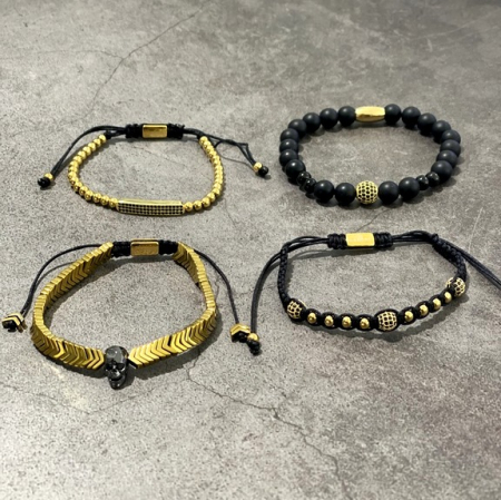 Set 4 Bratari Brooks Gold Skull Design [4]
