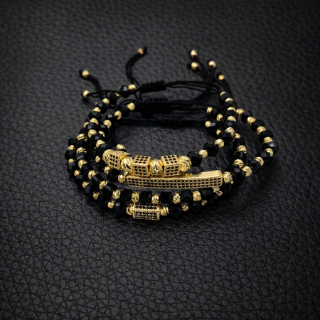 Set 4 Bratari Brooks GoldBlack [1]