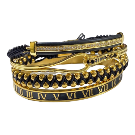 Set 4 Bratari Brooks GoldBlack Fusion Lady [0]