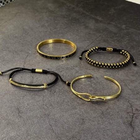 Set 4 Bratari Brooks GoldBlack Fusion Lady [3]