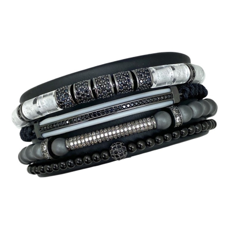 SETURI FULL BLACK - Set 4 Bratari Brooks Gray Centenary