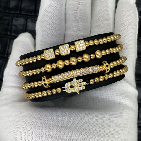 Set 4 Bratari Brooks Luxury Gold Rosario [2]