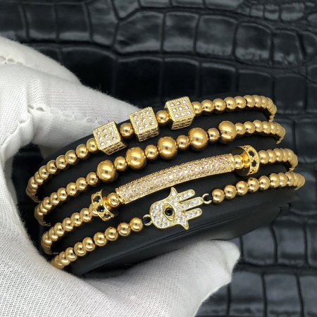 Set 4 Bratari Brooks Luxury Gold Rosario [4]