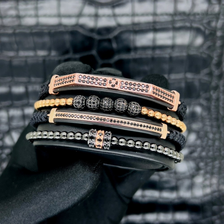 Set 4 Bratari Brooks RoseGold And Black [3]