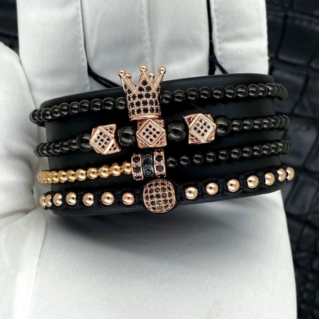 Set 4 Bratari Brooks RoseGold And Black [4]