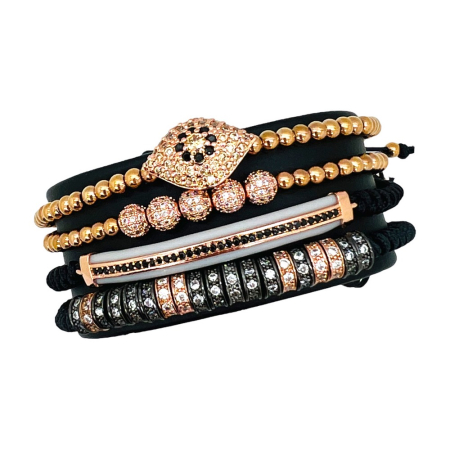 SETURI ROSE GOLD - Set 4 Bratari Brooks RoseGold Pure