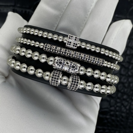 Set 4 Bratari Brooks Silver Kraft [1]