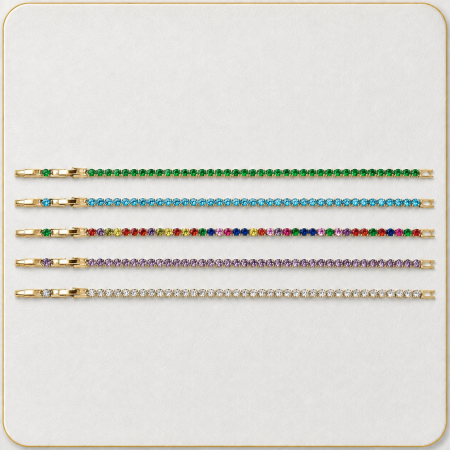 Set 5 Bratari Tennis Gold 2.5 MM / 20 CM [2]