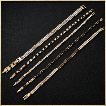 Set 5 Bratari Tennis Gold 20 CM [1]
