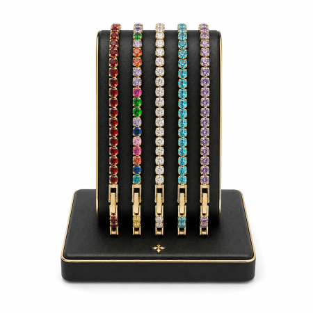BRATARI LUXURY - Set 5 Bratari Tennis Gold Rainbow 3 MM / 20 CM