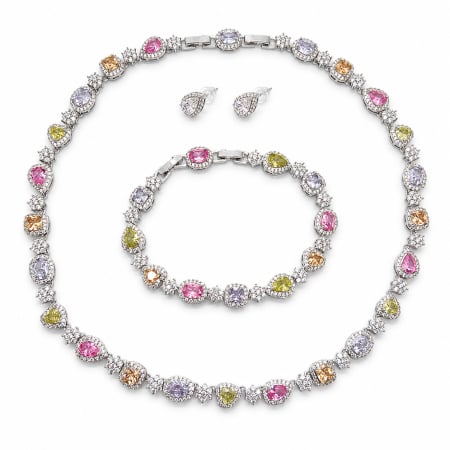 BRATARI CRISTALE - Set Angelic Rainbow Clear Diamonds 10M