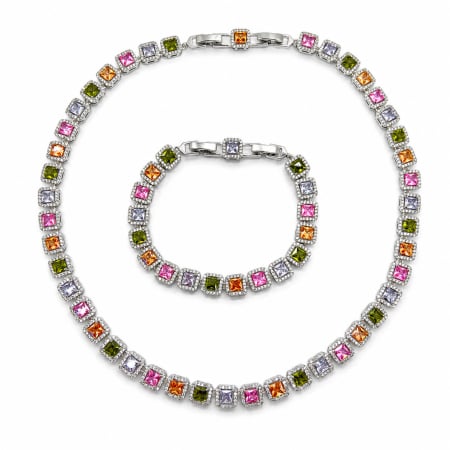 BRATARI CRISTALE - Set Angelic Rainbow Cubic Diamonds 10M