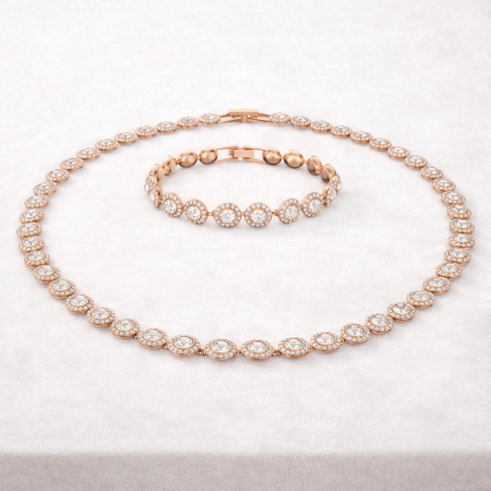 Set Angelic Rose Gold Diamonds 8MM AAA+ Quality [3]