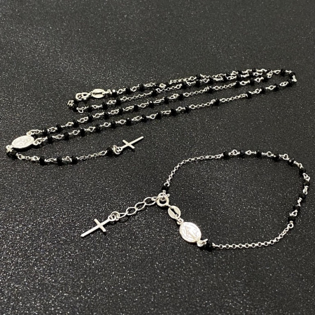 Set Argint Lant-Bratara Brooks Rosario [1]