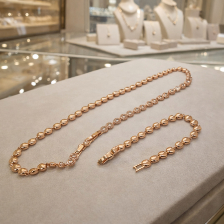 Set Angelic Rose Gold Diamonds 8MM AAA+ Quality [2]