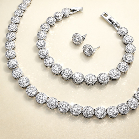 Set Bijuterii Angelic Silver Full Diamonds 8 MM [1]