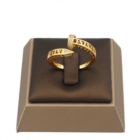Set Bratara-Inel Gold Abstract Nail [3]