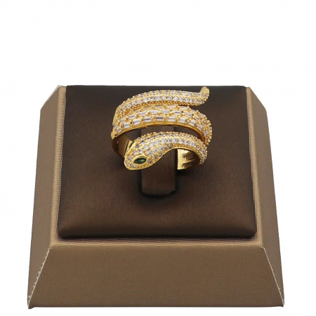 Set Bratara-Inel Gold Snake Diamonds [2]