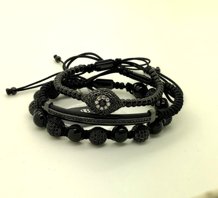 Set Bratari Brooks All Black Gemstones [3]