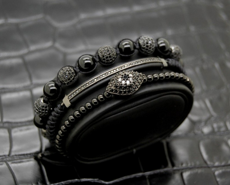 Set Bratari Brooks All Black Gemstones [2]