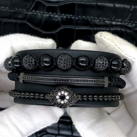 Set Bratari Brooks All Black Gemstones [1]