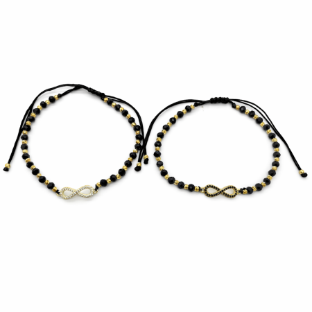 BRATARI BARBATI - Set Bratari Cupluri Simbol Infinit