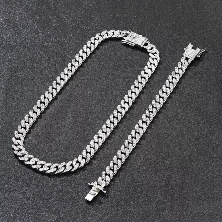 Set Brooks Cuban Silver Diamonds 20 mm [1]