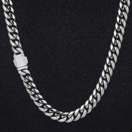 Set Brooks Cuban Silver Woman Design 40 CM [4]
