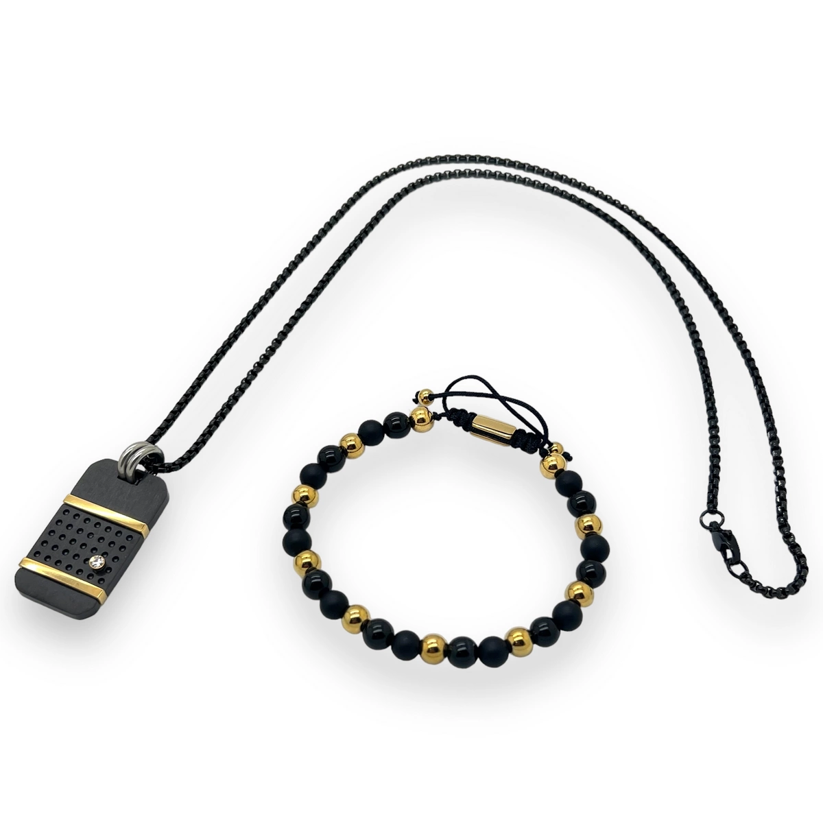 LANTURI - Set Brooks GoldBlack Lant+Bratara