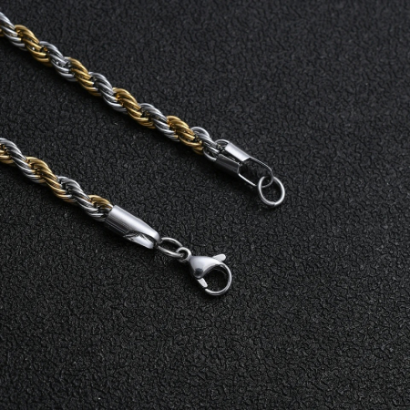Set Brooks Lant-Bratara GoldSilver Rope [2]