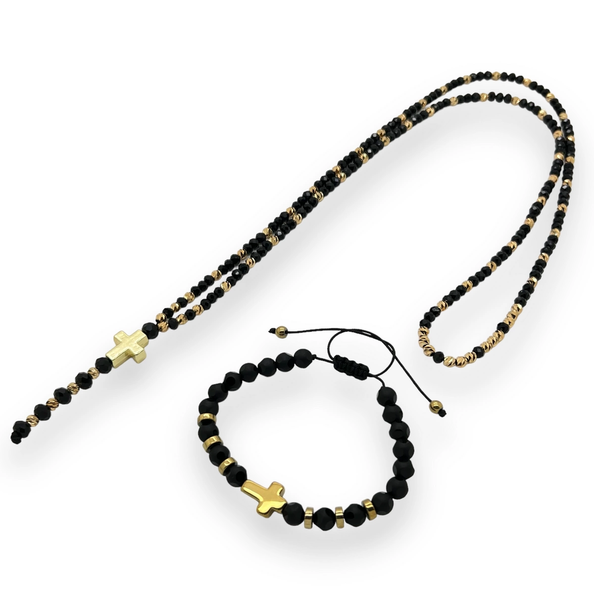 LANTURI - Set Brooks Lant-Bratara Rosary Cross