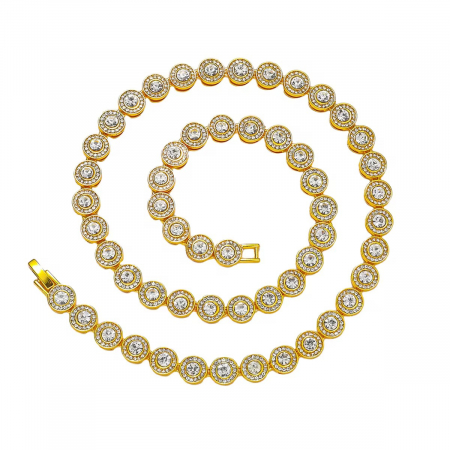 Set Colier-Bratara Gold Angelic 8 MM [3]