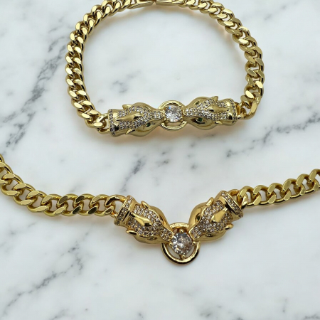 Set Colier-Bratara Gold Gatopardo [2]