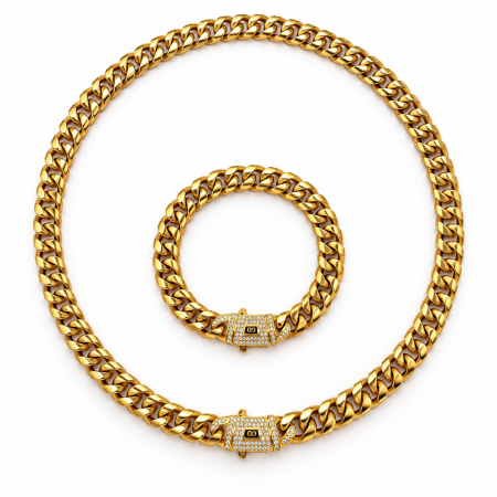 Set Colier-Bratara Monaco Placat 18K / 8 MM [1]