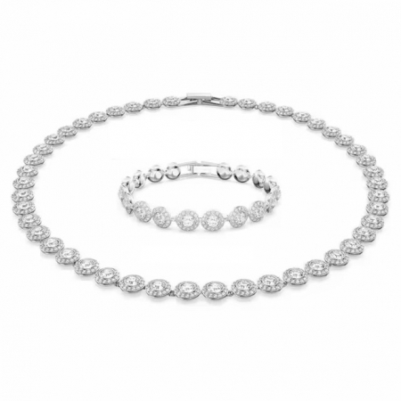 BRATARI CRISTALE - Set Colier-Bratara Silver Angelic 8 MM