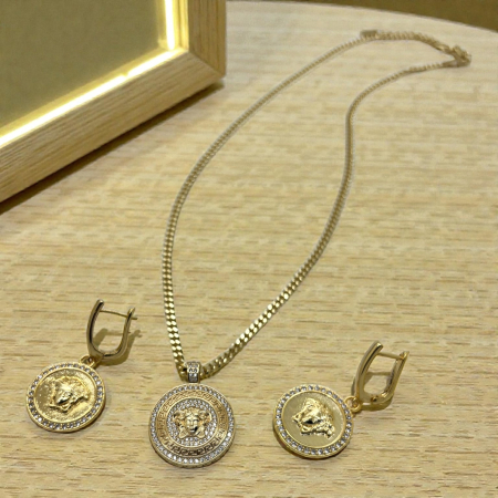 Set Colier-Cercei Dama Gold Medusa [1]