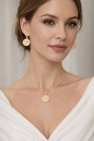 Set Colier-Cercei Dama Gold Medusa [1]