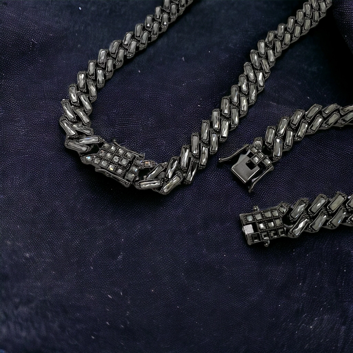 Set Cuban Full Black Diamonds [1]