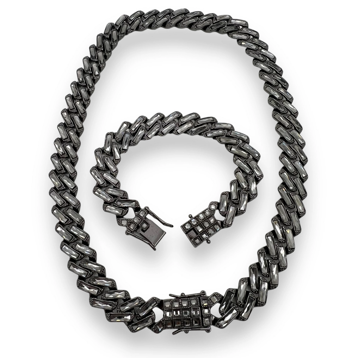 LANTURI CUBAN - Set Cuban Full Black Diamonds