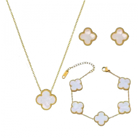 BRATARI CRISTALE - Set Gold Alhambra Flower