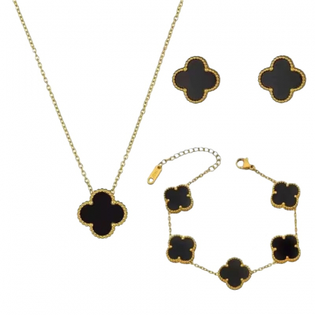 BRATARI CRISTALE - Set Gold Alhambra Flower