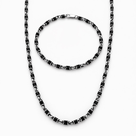 COLECTIA ARGINT - Set Lant-Bratara Argint 925 Onix Stones